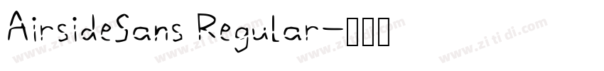 AirsideSans Regular字体转换